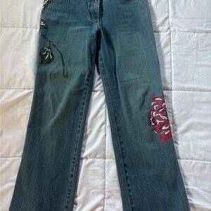 Floral Embroidered Women's Jeans